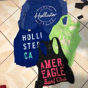 Hollister & American eagle tank long sleeve bundle